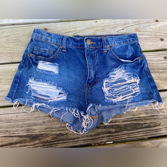 Forever 21 Pants - Blue Wash Distressed Forever 21 Denim Shorts